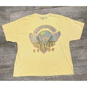 Van Halen 1984 Tour of the World T-Shirt Eagle Yellow Sz XXL *Read*